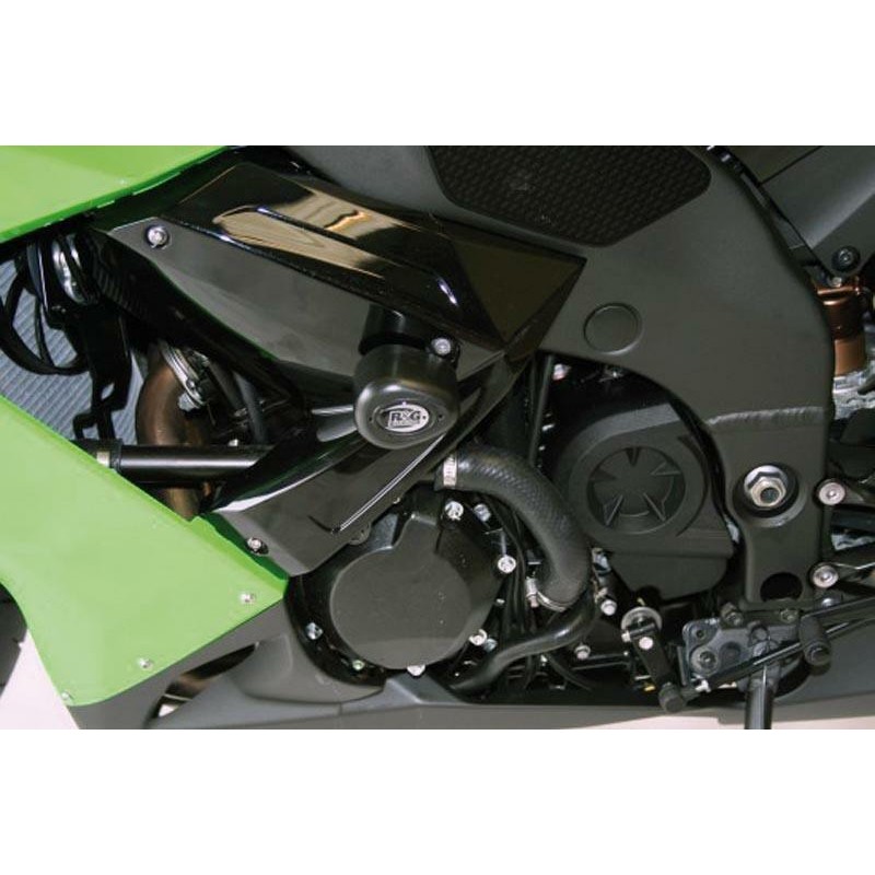 Tampons de protection R&G RACING Aero noir Kawasaki ZX10R Tampons de protection R&G RACING Aero noir Kawasaki ZX10R