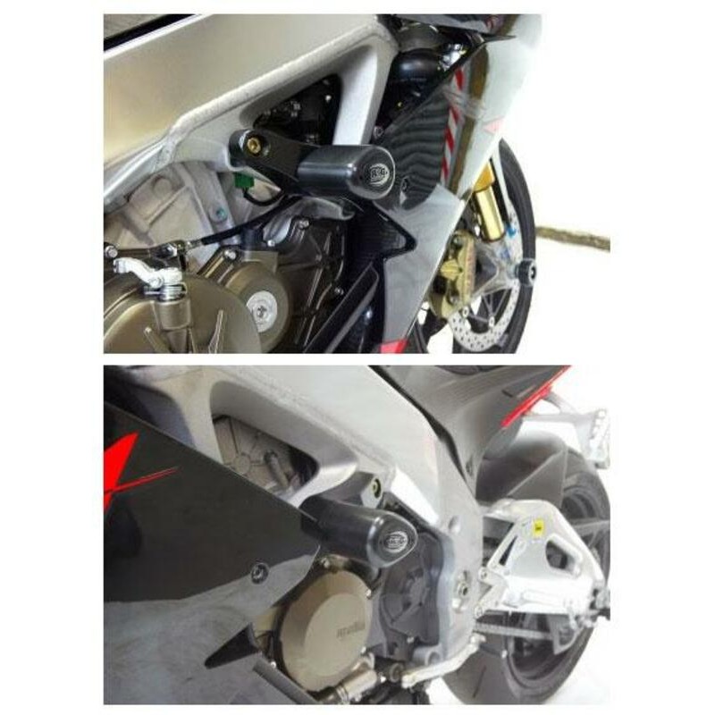 Tampons de protection R&G RACING Aero noir Aprilia RSV4 R/RR/RF/Factory Tampons de protection R&G RACING Aero noir Aprilia RSV4 R/RR/RF/Factory