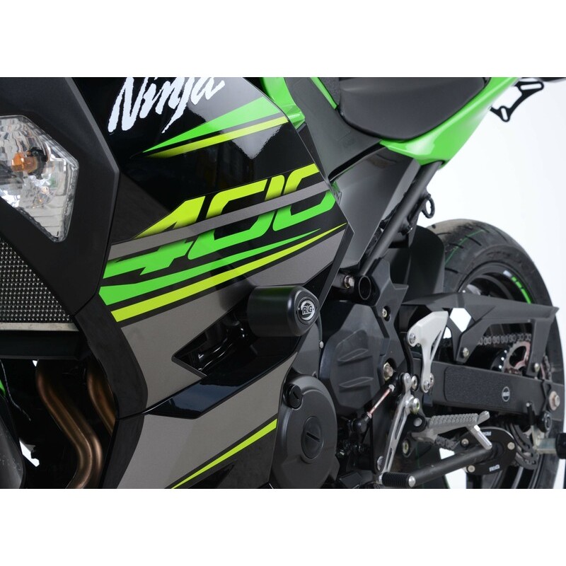 Tampons de protection R&G RACING Aero noir Kawasaki Ninja 400 Tampons de protection R&G RACING Aero noir Kawasaki Ninja 400 – Image 2