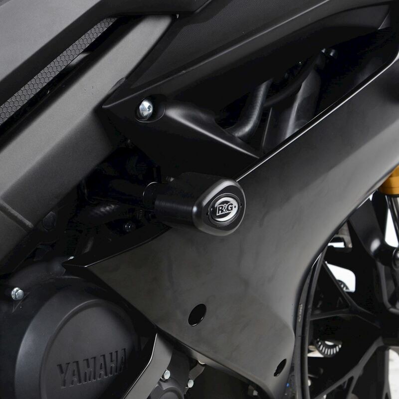 Tampons de protection R&G RACING Aero noir Yamaha YZF-R125 Tampons de protection R&G RACING Aero noir Yamaha YZF-R125