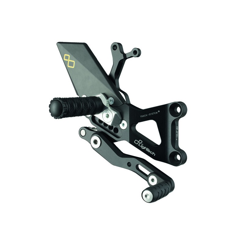 Commandes reculées réglables/repliables LIGHTECH sélection standard et inversée noir Honda CBR600RR Commandes reculées réglables/repliables LIGHTECH sélection standard et inversée noir Honda CBR600RR