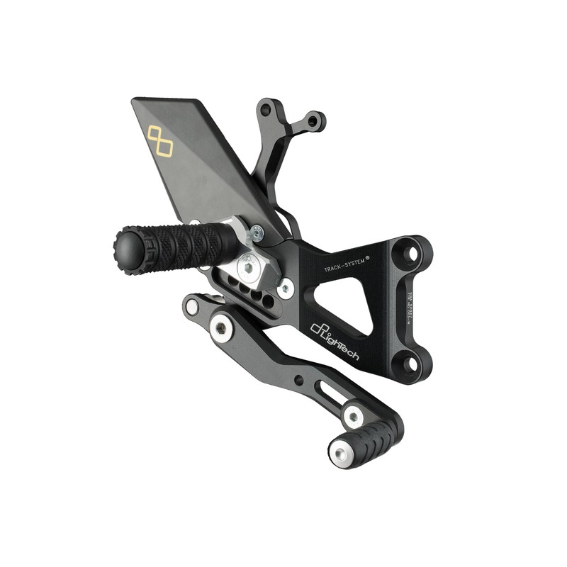 Commandes reculées réglables fixes LIGHTECH noir Honda CBR1000RR Commandes reculées réglables fixes LIGHTECH noir Honda CBR1000RR