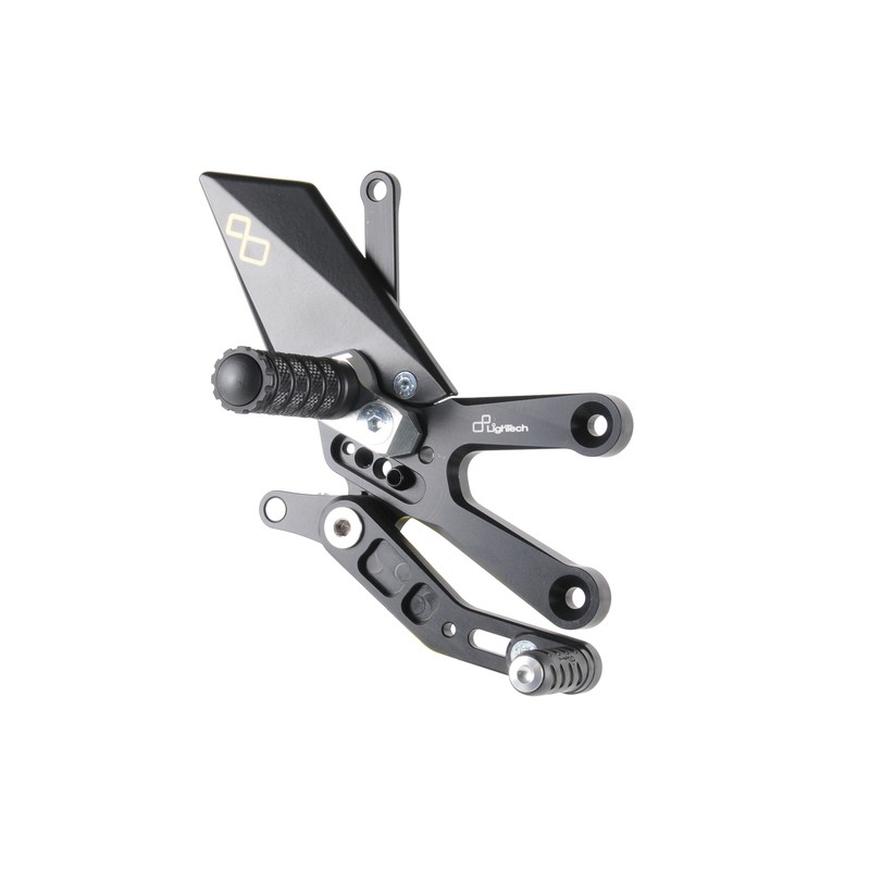 Commandes reculées réglables/repliables LIGHTECH noir Yamaha R6 Commandes reculées réglables/repliables LIGHTECH noir Yamaha R6