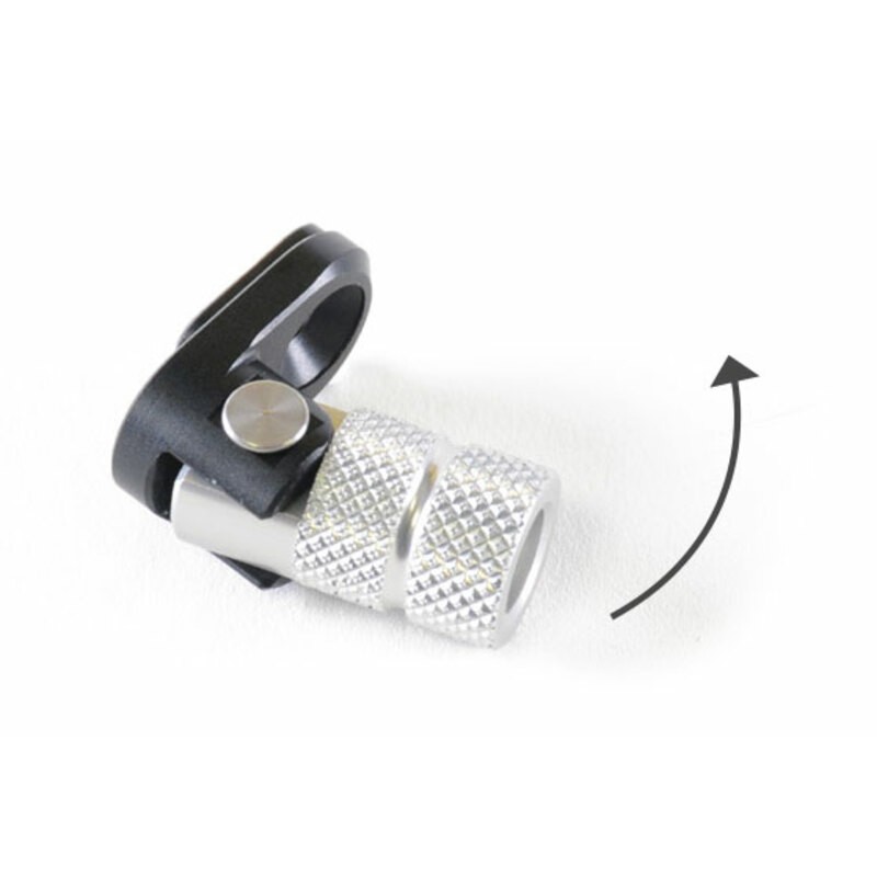 Embout de sélecteur articulé LIGHTECH repliable vers l'arrière argent Embout de sélecteur articulé LIGHTECH repliable vers l'arrière argent