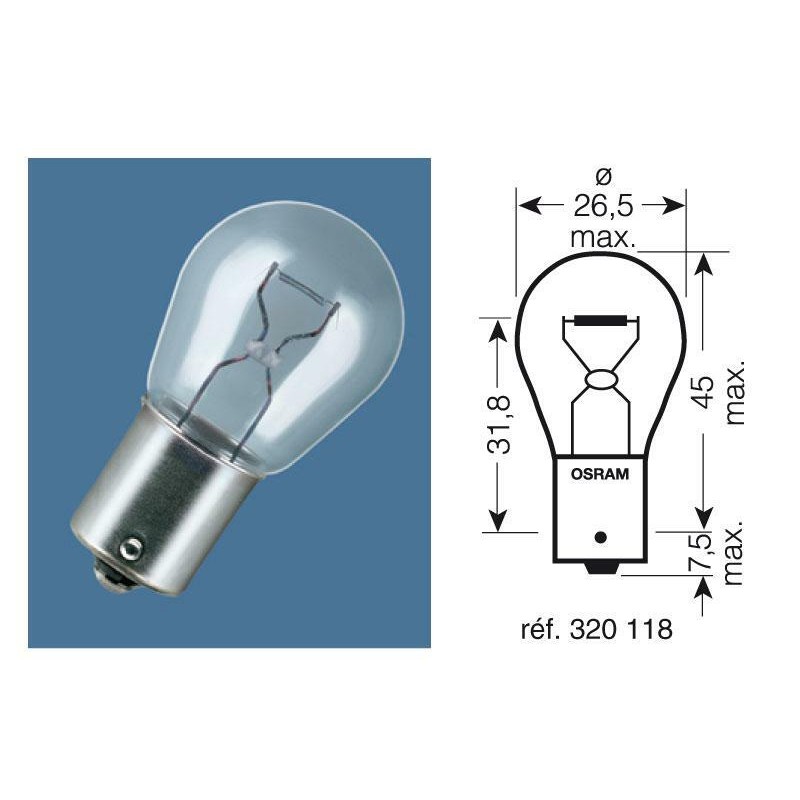 Ampoule OSRAM Original Line P21W 12V 21W - x10 Ampoule OSRAM Original Line P21W 12V 21W - x10 – Image 2
