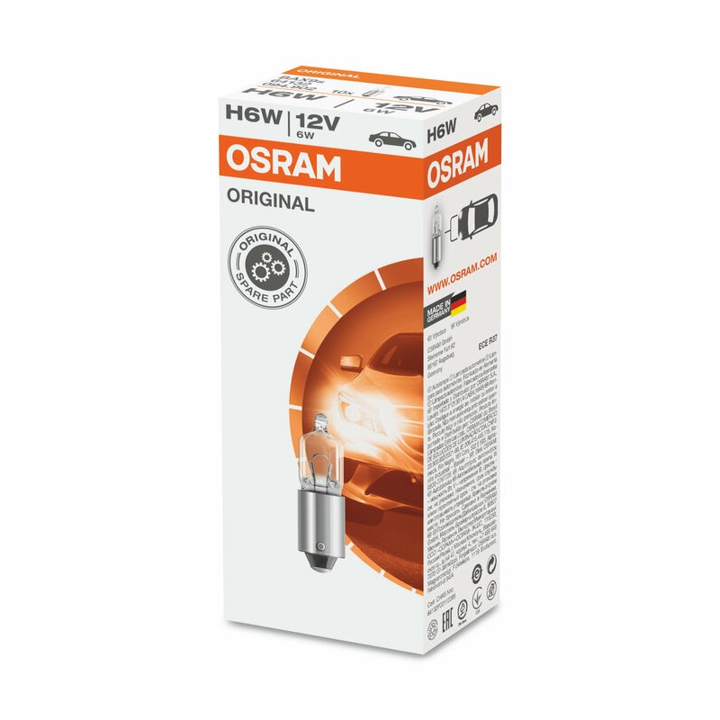 Ampoule OSRAM Original Line H6W 12V 6W - boîte de 10 Ampoule OSRAM Original Line H6W 12V 6W - boîte de 10 – Image 3