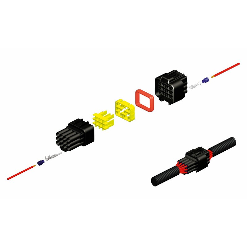 Jeu de connectiques 6 voies Série 090 FRKW BIHR type origine - 5 jeux complets Jeu de connectiques 6 voies Série 090 FRKW BIHR type origine - 5 jeux complets – Image 2