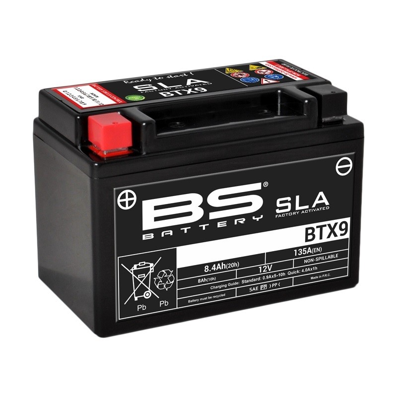 Batterie BS BATTERY SLA sans entretien activé usine - BTX9 Batterie BS BATTERY SLA sans entretien activé usine - BTX9
