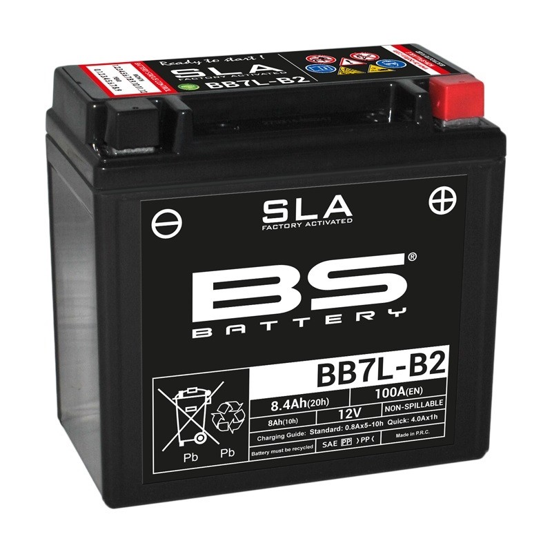 Batterie BS BATTERY SLA sans entretien activé usine - BB7L-B2 Batterie BS BATTERY SLA sans entretien activé usine - BB7L-B2