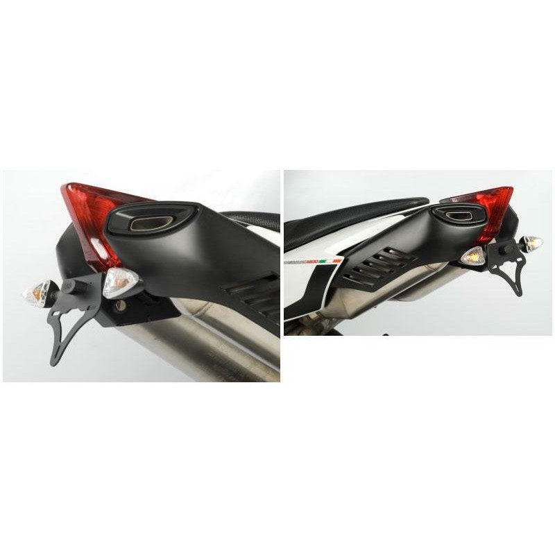 Support de plaque R&G RACING noir Aprilia Dorsoduro Support de plaque R&G RACING noir Aprilia Dorsoduro
