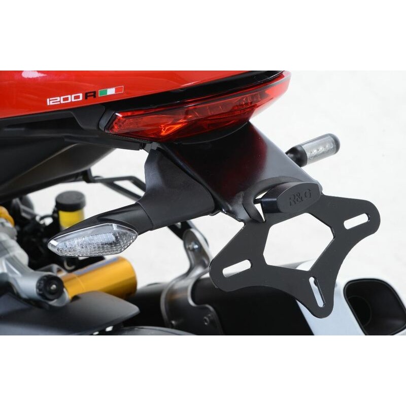 Support de plaque R&G RACING noir Ducati Monster 1200R Support de plaque R&G RACING noir Ducati Monster 1200R
