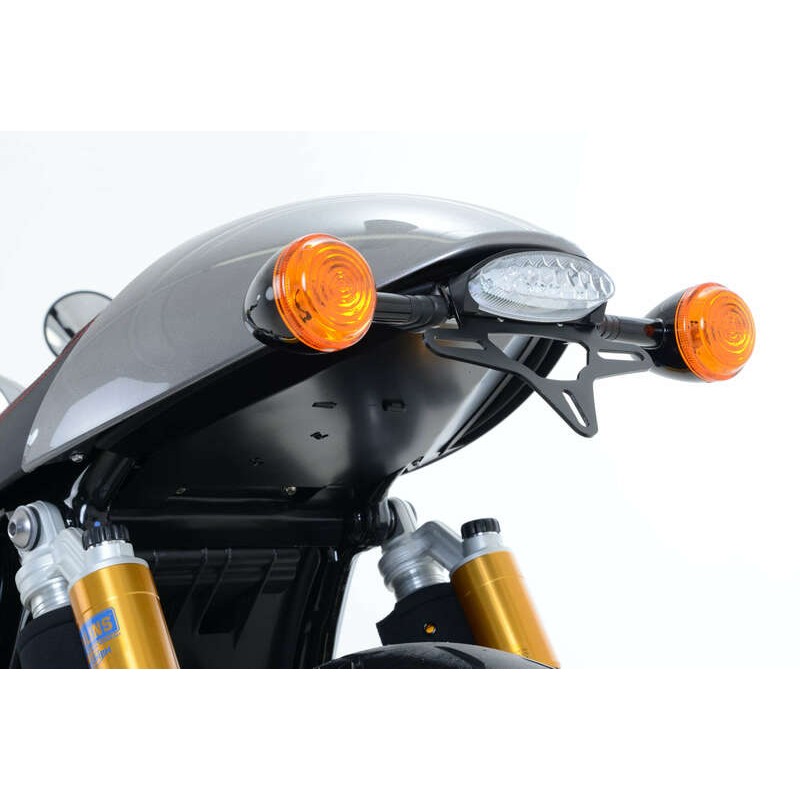 Support de plaque R&G RACING noir Triumph Thruxton/Thruxton R Support de plaque R&G RACING noir Triumph Thruxton/Thruxton R