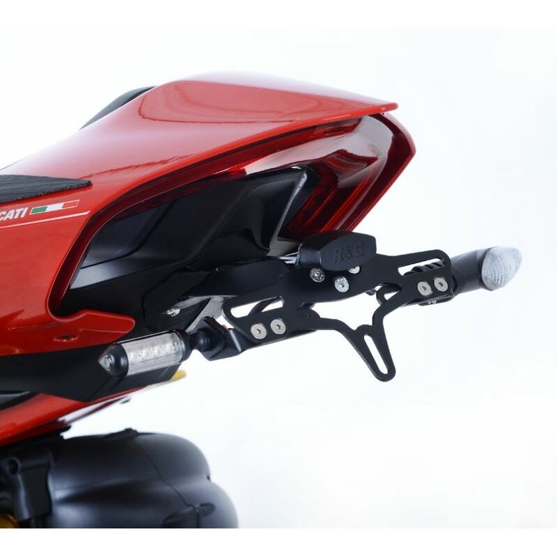 Support de plaque R&G RACING noir Ducati Panigale V4 Support de plaque R&G RACING noir Ducati Panigale V4