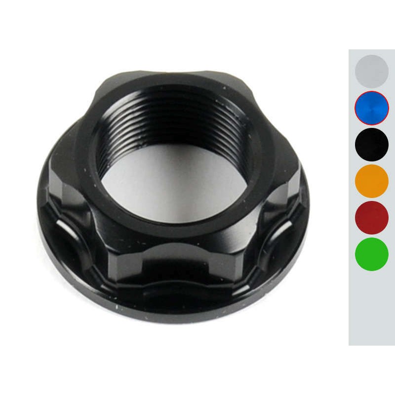 Écrou de colonne de direction/d'axe de roue arrière LIGHTECH M24x1.5 alu cobalt Écrou de colonne de direction/d'axe de roue arrière LIGHTECH M24x1.5 alu cobalt