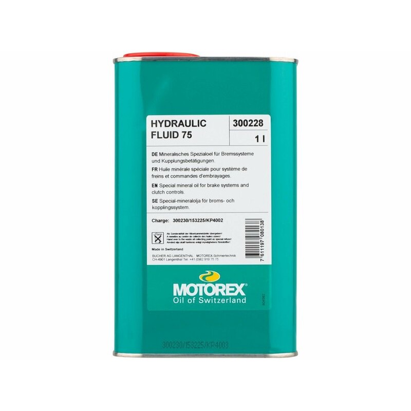 Fluide de transmission MOTOREX Hydraulic Fluid 75 - 1L Fluide de transmission MOTOREX Hydraulic Fluid 75 - 1L
