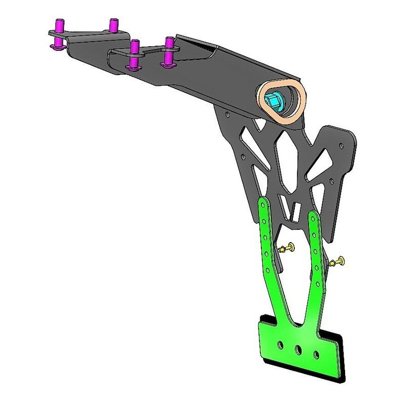 Support de plaque V PARTS noir - Yamaha MT-07 TRACER/MT-09 TRACER Support de plaque V PARTS noir - Yamaha MT-07 TRACER/MT-09 TRACER – Image 6