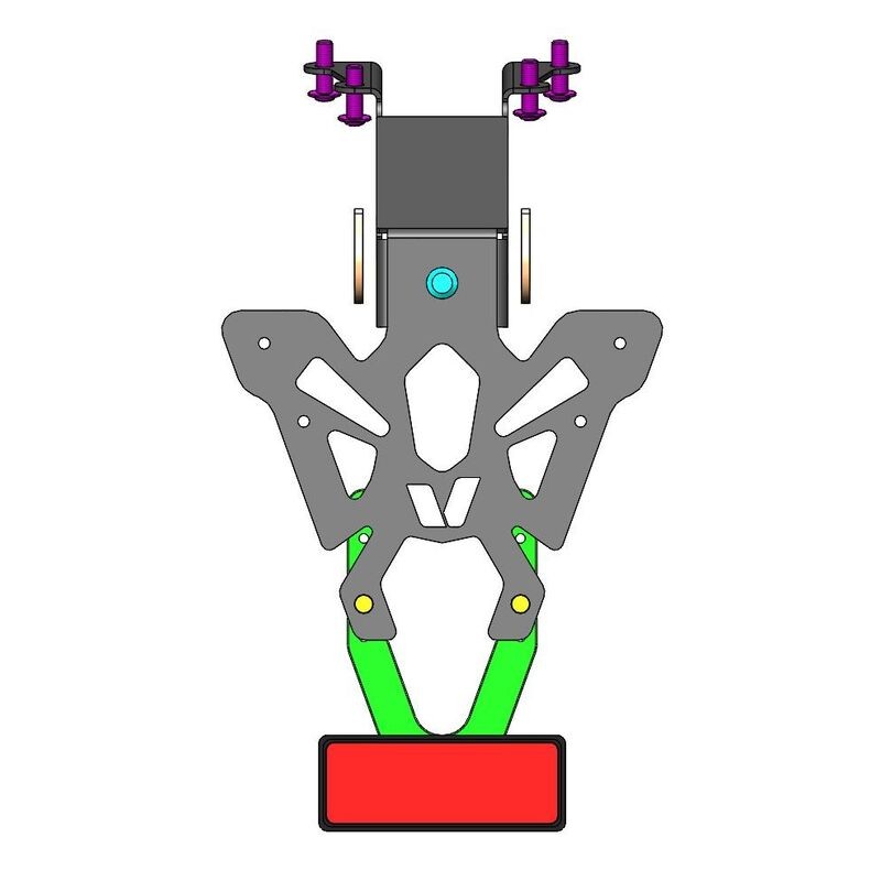 Support de plaque V PARTS noir - Yamaha MT-07 TRACER/MT-09 TRACER Support de plaque V PARTS noir - Yamaha MT-07 TRACER/MT-09 TRACER – Image 7