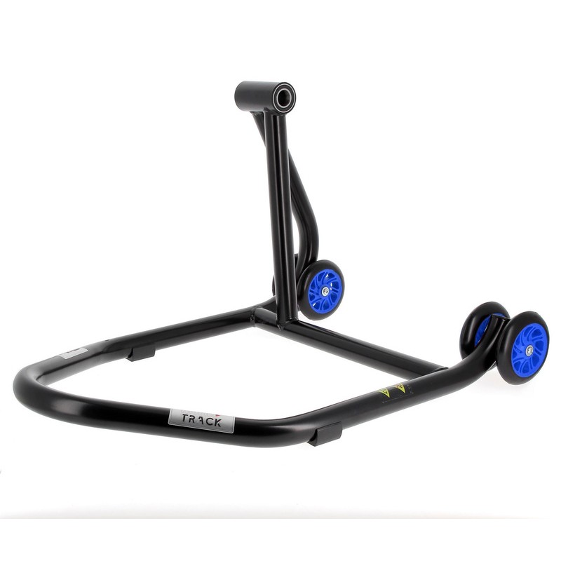 Béquille monobras gauche BIHR Home Track noir mat roues bleu Béquille monobras gauche BIHR Home Track noir mat roues bleu – Image 5