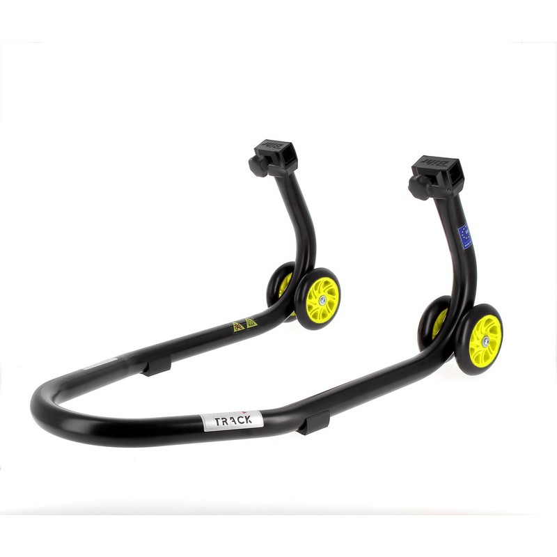 Béquille avant BIHR Home Track noir mat roues jaune Béquille avant BIHR Home Track noir mat roues jaune – Image 2