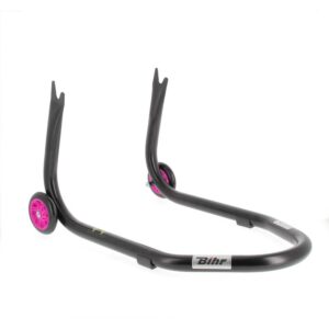 B������quille arri������re BIHR Home Track fixe supports en "V" noir mat roues rose