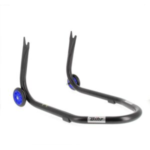 B������quille arri������re BIHR Home Track fixe supports en "V" noir mat roues bleu