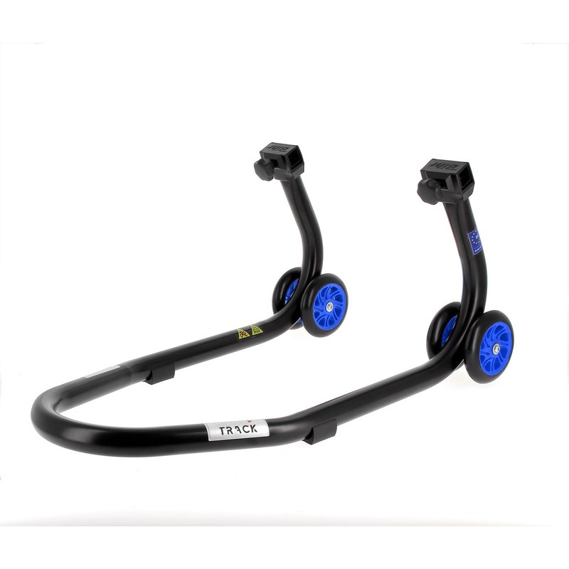 Béquille avant BIHR Home Track noir mat roues bleu Béquille avant BIHR Home Track noir mat roues bleu – Image 4