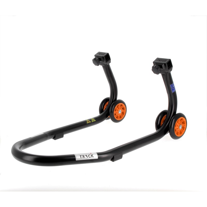 Béquille avant BIHR Home Track noir mat roues orange Béquille avant BIHR Home Track noir mat roues orange – Image 3