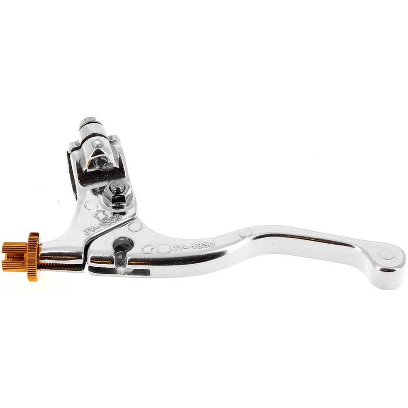 Levier de frein court + cocotte BIHR aluminium coulé poli universel Levier de frein court + cocotte BIHR aluminium coulé poli universel – Image 2