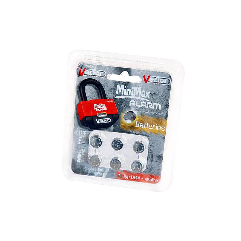 Piles pour antivol VECTOR Minimax+ Alarm - 1,5V (6 pièces) Piles pour antivol VECTOR Minimax+ Alarm - 1,5V (6 pi������ces)
