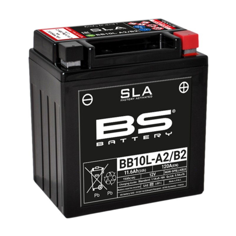 Batterie BS BATTERY SLA sans entretien activé usine - BB10L-A2/B2 Batterie BS BATTERY SLA sans entretien activé usine - BB10L-A2/B2 – Image 2