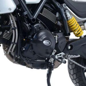 Couvre carter R&G RACING droit (embrayage m������canique) noir Ducati Scrambler 1100