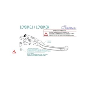 Levier de frein LIGHTECH repliable type J