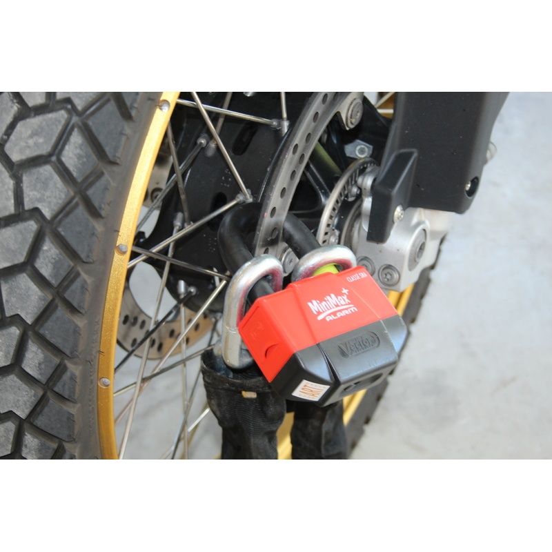 Kit antivol VECTOR Bloque-disque MiniMax Alarm+ Ø16mm + Chaîne Ø13mm / 1,3m Kit antivol VECTOR Bloque-disque MiniMax Alarm+ Ø16mm + Chaîne Ø13mm / 1,3m – Image 2