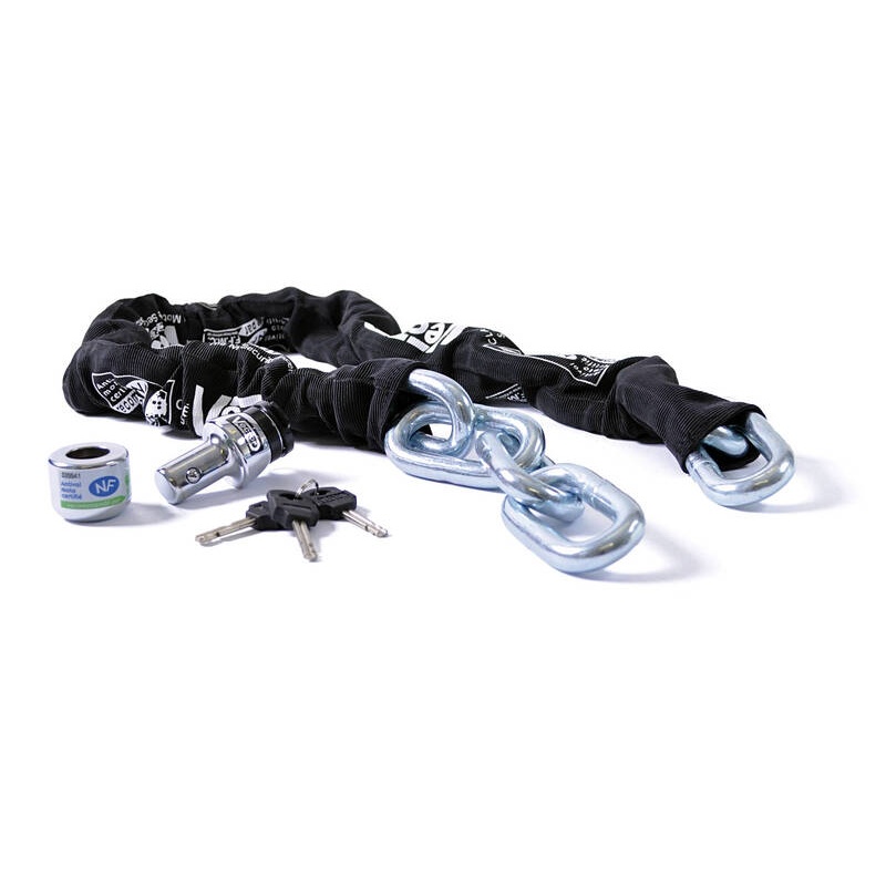 Kit antivol VECTOR - Padlock Ø21mm + Chaîne Ø14mm / 1,5m - SRA / ART / NF-FMCC Kit antivol VECTOR - Padlock ������21mm + Cha������ne ������14mm / 1,5m - SRA / ART / NF-FMCC