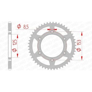 Couronne AFAM acier anti-boue 10212 - 520