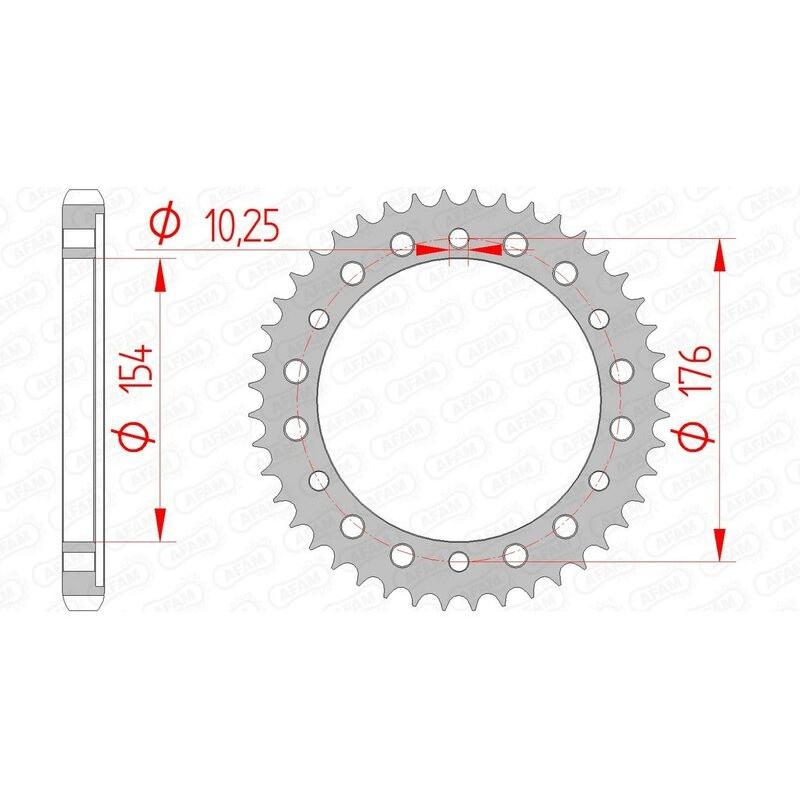 Couronne AFAM acier standard 10801 - 530 Couronne AFAM acier standard 10801 - 530