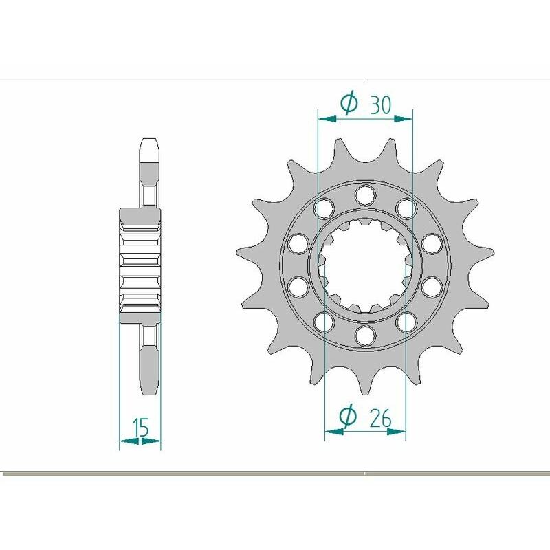 Pignon AFAM acier standard 166800 - 525 Pignon AFAM acier standard 166800 - 525