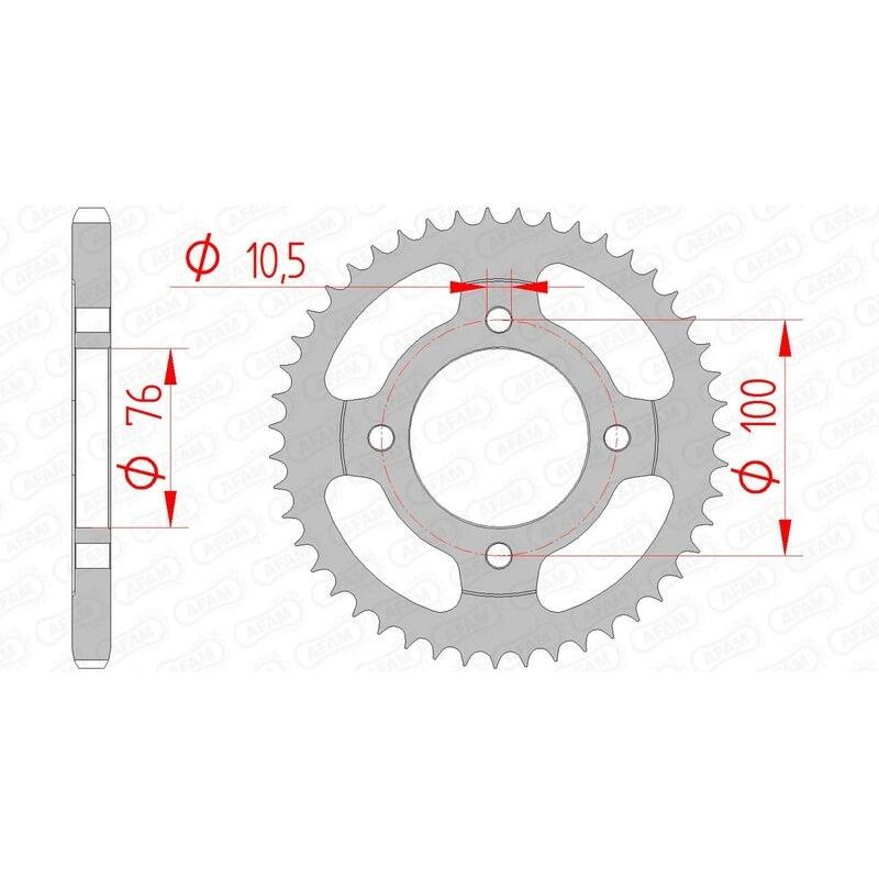 Couronne AFAM acier standard 14208 - 428 Couronne AFAM acier standard 14208 - 428