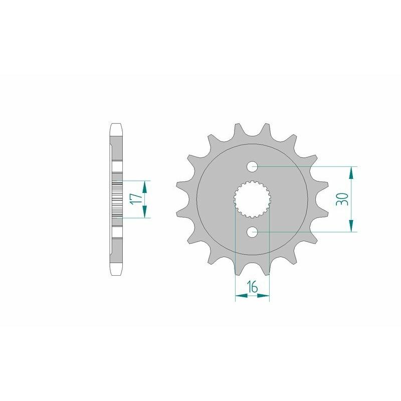 Pignon AFAM acier standard 20108 - 428 Pignon AFAM acier standard 20108 - 428