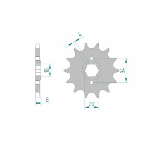 Pignon AFAM acier standard 20306 - 520