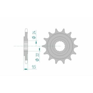 Pignon AFAM acier anti-boue 20311 - 520