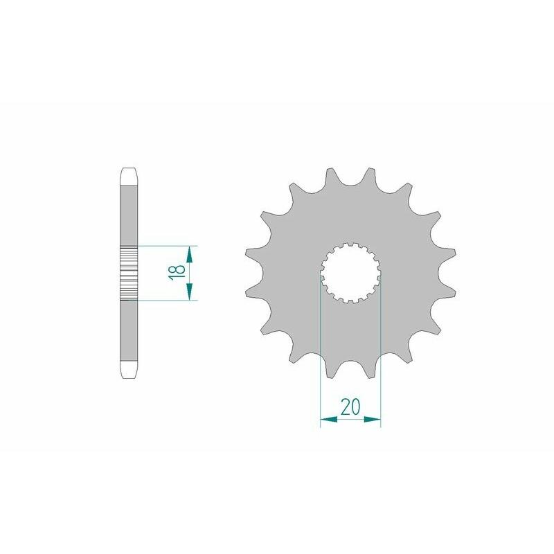 Pignon AFAM acier standard 22200 - 428 Pignon AFAM acier standard 22200 - 428