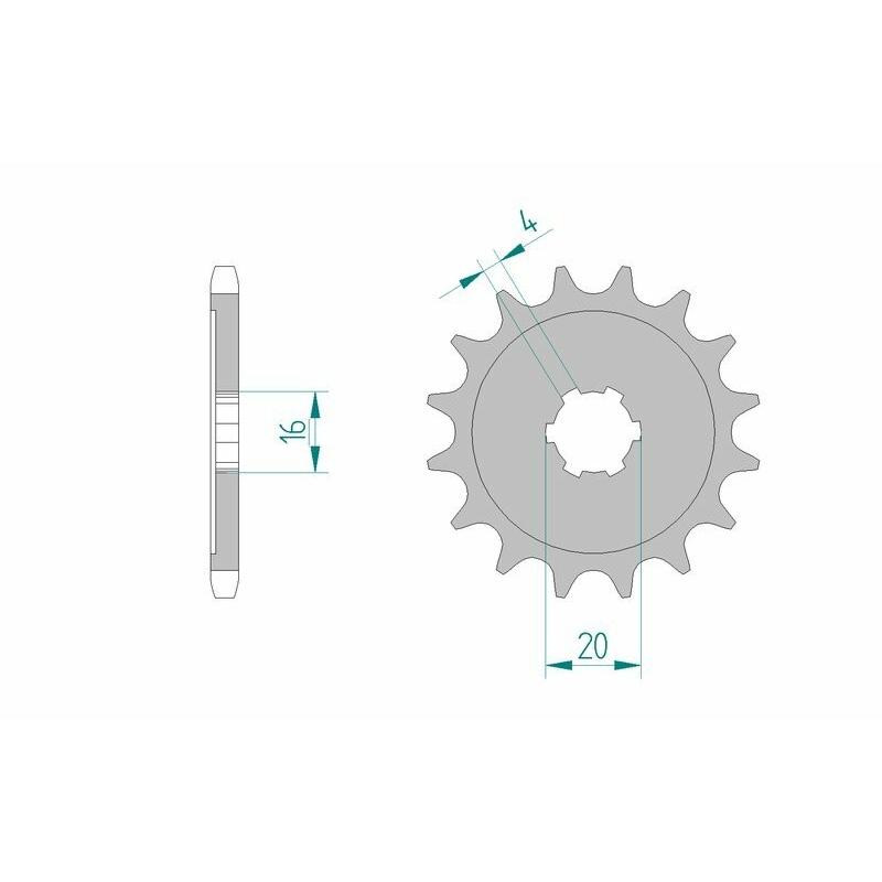 Pignon AFAM acier standard 24100 - 428 Pignon AFAM acier standard 24100 - 428