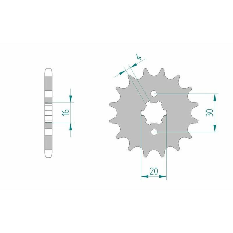 Pignon AFAM acier standard 24200 - 428 Pignon AFAM acier standard 24200 - 428