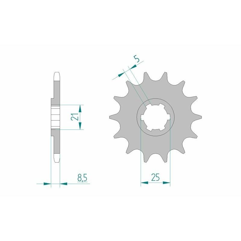 Pignon AFAM acier standard 24302 - 520 Pignon AFAM acier standard 24302 - 520
