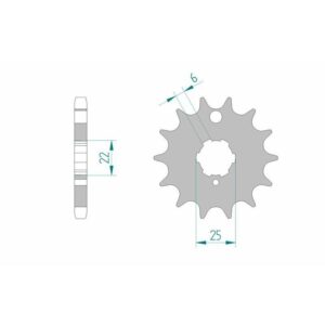 Pignon AFAM acier standard 24401 - 530