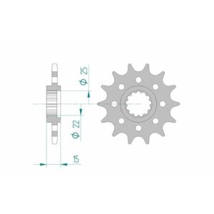 Pignon AFAM acier standard 24507 - 520