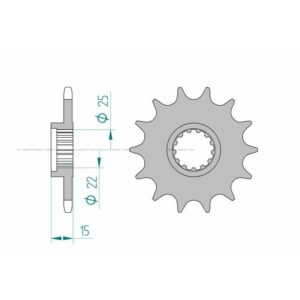 Pignon AFAM acier standard 24510 - 520