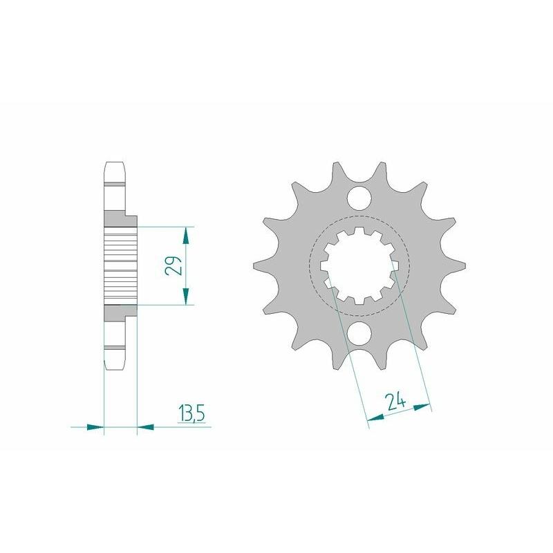 Pignon AFAM acier standard 24801 - 630 Pignon AFAM acier standard 24801 - 630