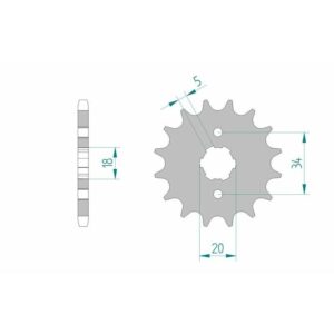 Pignon AFAM acier standard 26200 - 428